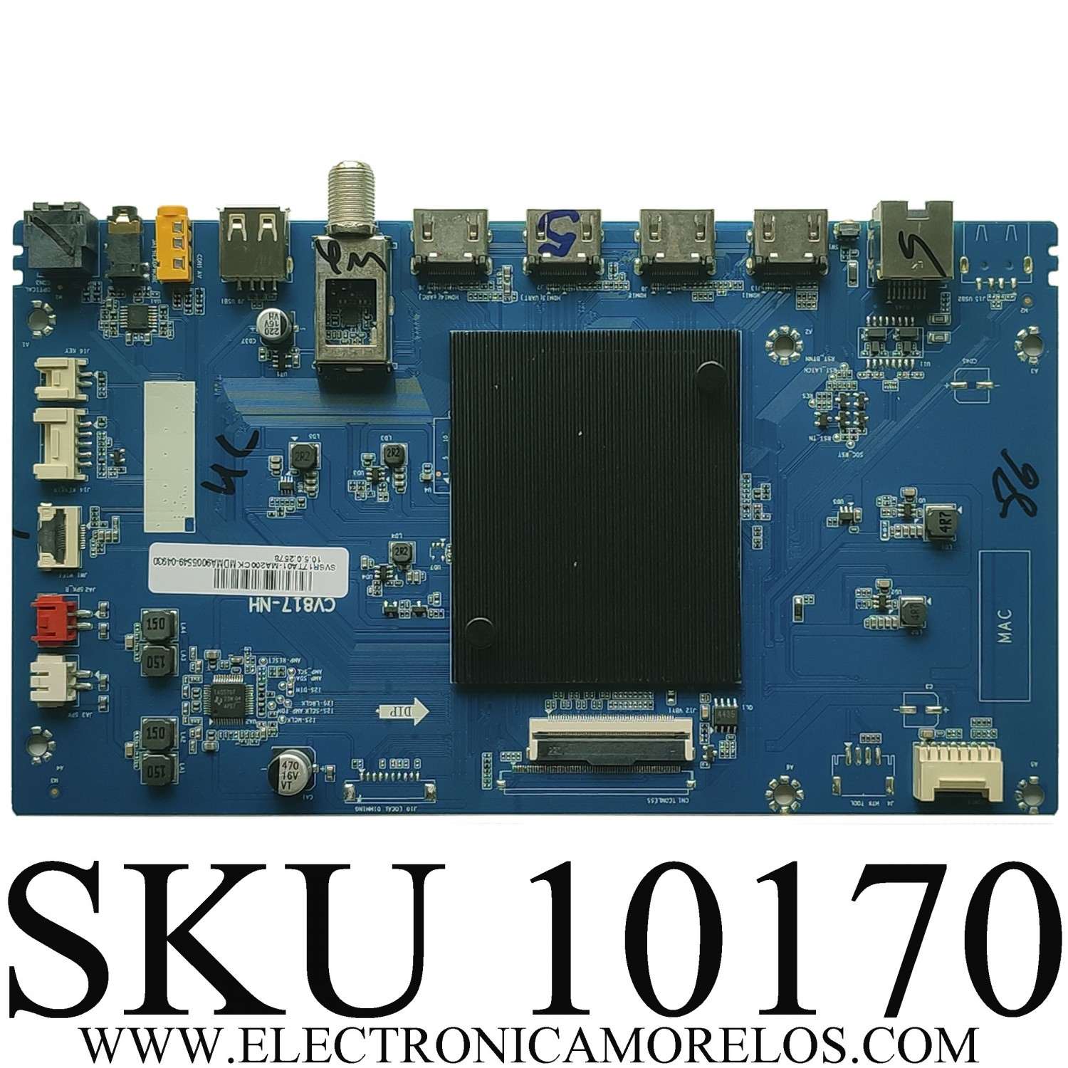 MAIN PARA TV PHILIPS / NUMERO DE PARTE SVSR17TA01-MA200CK / CV817-NH / MDMA9005549-04930 / PANEL LVU430CSDX A0011 / DISPLAY ST4251D02-1 VER.2.1 / MODELO 43PFL5756/F7 A	